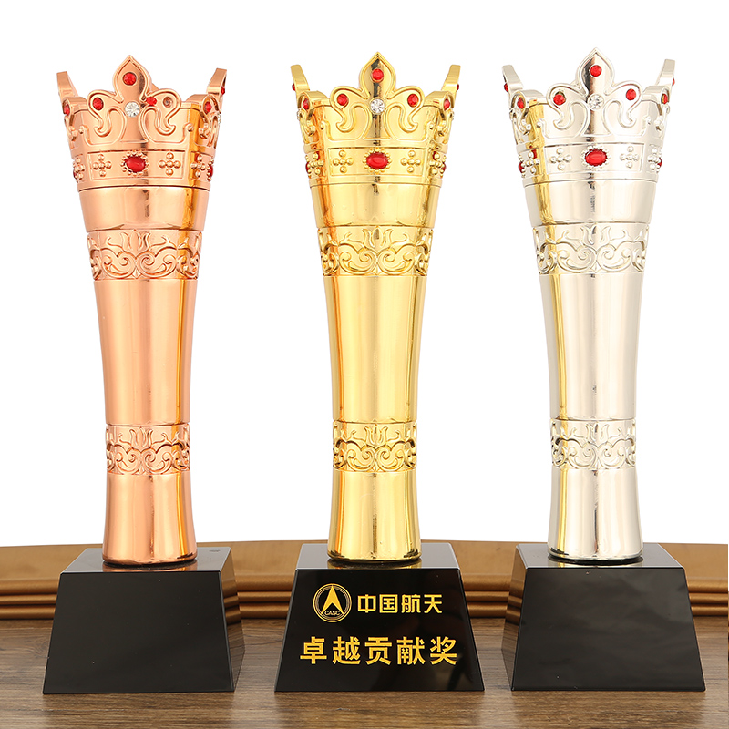 金银铜色奖杯,树脂奖杯厂家一二三名奖杯,冠亚季军奖杯定制
